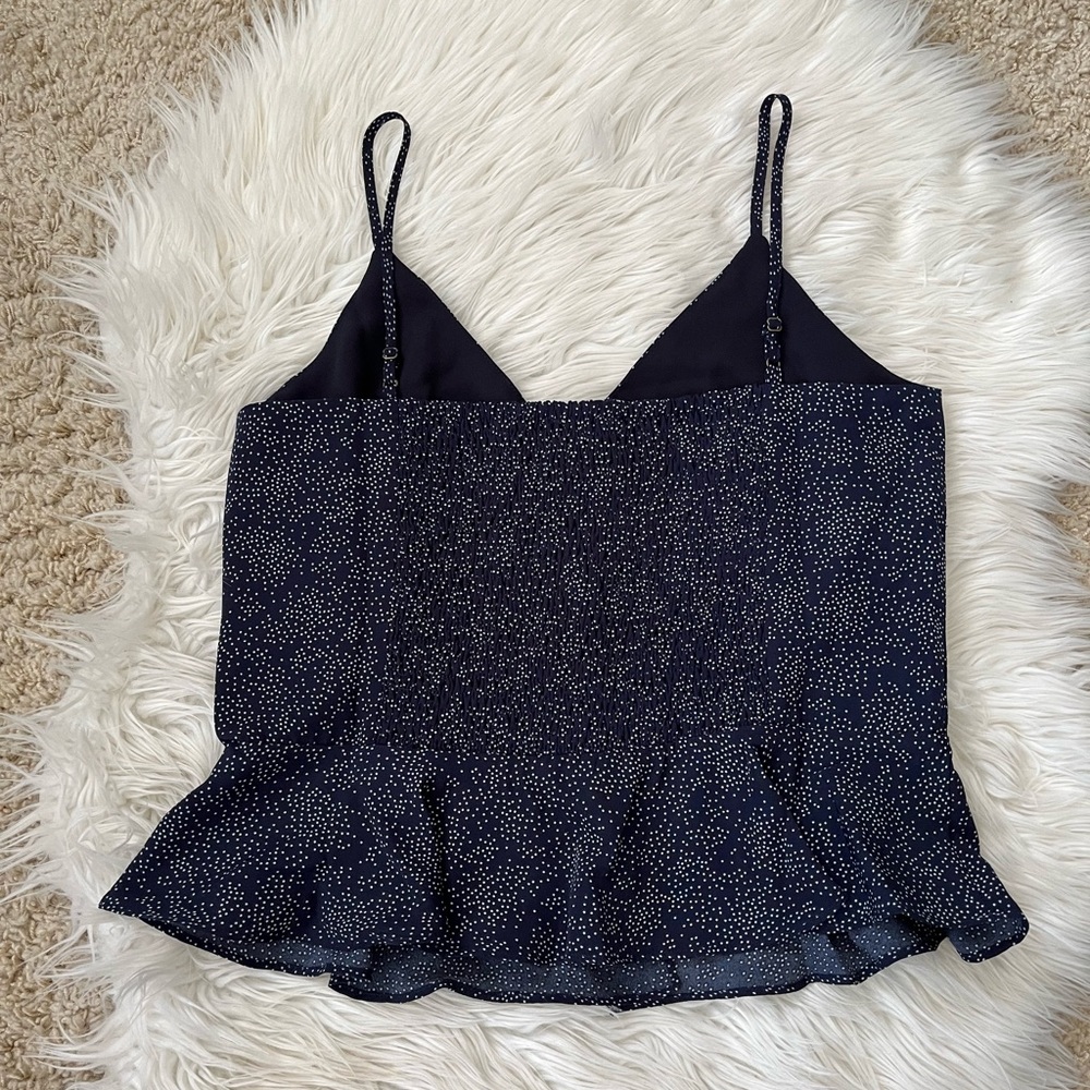 {Heartloom} Dotted Peplum Tank in Navy - Women's Small - NWT - Picture 6 of 9